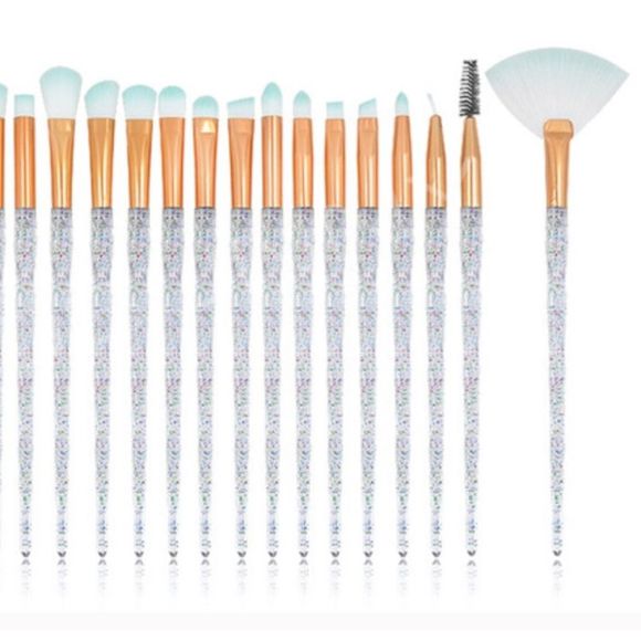 20 piece glitter makeup brush set - Picture 1 of 2